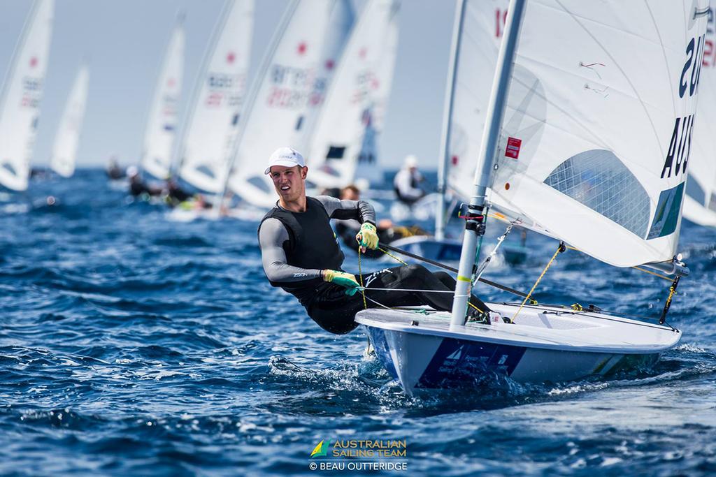 Matt Wearn (here at Hyeres 2017) is presently leading the Aussies at the Laser Worlds © Australian Sailing Team / Beau Outteridge